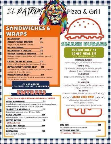 El Patron Pizza and Grill Menu image 2