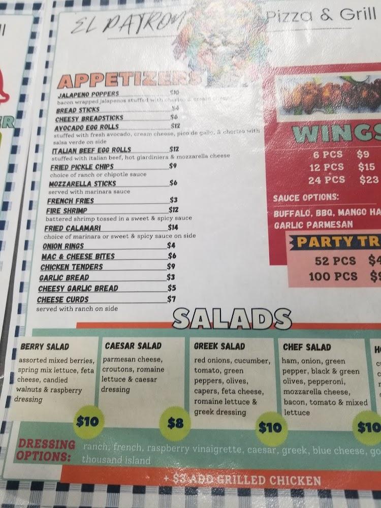 El Patron Pizza and Grill Menu image 4
